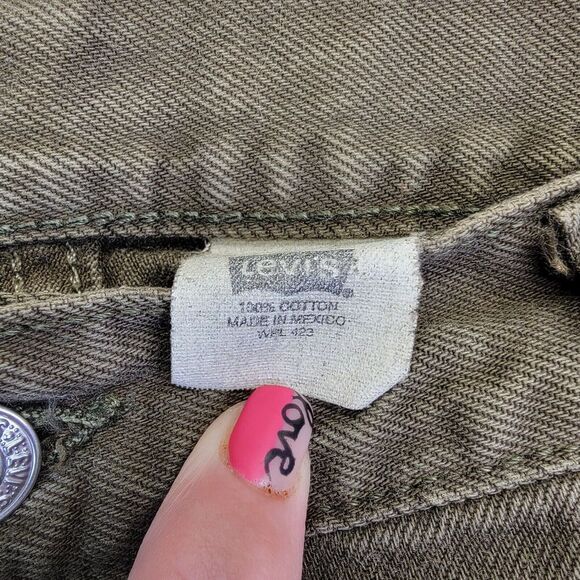 Vintage Levi 501 Jeans‎ Men's 36x30 Green Button Classic Straight Leg 40x32 Tag - Picture 6 of 11